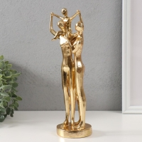 Сувенир полистоун "Вместе" золото 27х10х8 см Сувенир полистоун "Вместе" золото 27х10х8 см