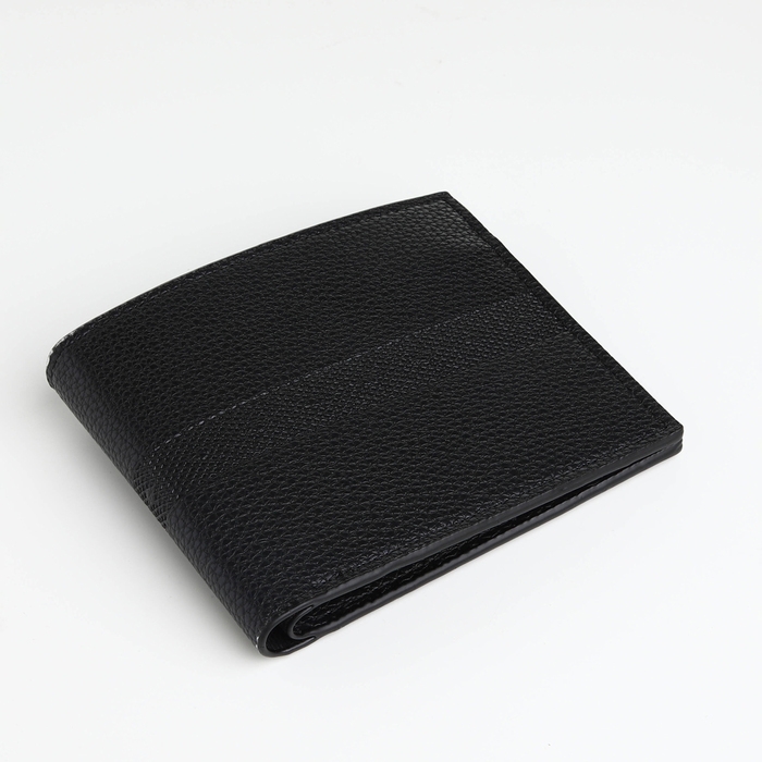 Портмоне мужское без застёжки, отдел для карт, монет, цвет чёрный Портмоне мужское без застёжки, отдел для карт, монет, цвет чёрный
