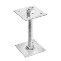 Анкер ЛОМ, регулируемый по высоте, оцинкованный, М20х200х100 мм