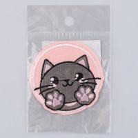 Термонаклейка на одежду «Котик», диам. 6,4 см Термонаклейка на одежду «Котик», диам. 6,4 см