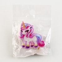 Заколка для волос вертящаяся &laquo;Единорожек&raquo;, 4 х 3 см