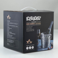 Ведро для льда из нержавеющей стали «Чеканный», 5,2 л, 25×20×20,5 см, 201 сталь, цвет серебряный Ведро для льда из нержавеющей стали «Чеканный», 5,2 л, 25×20×20,5 см, 201 сталь, цвет серебряный