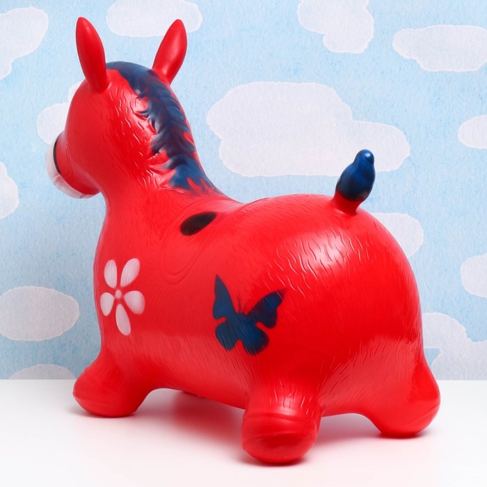 Игрушка - прыгун детская Игрушка - прыгун детская "Лошадка" резиновая надувная, 49х24см, красная