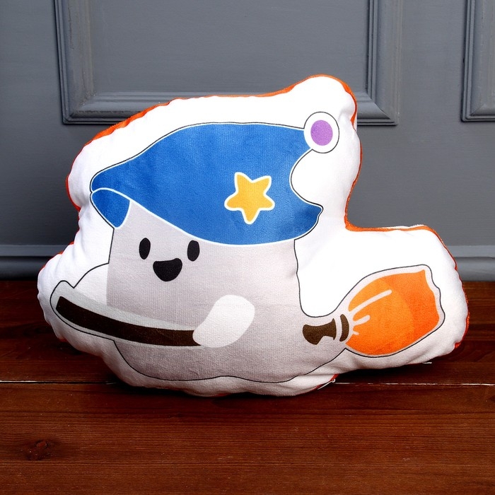 Мягкая игрушка &laquo;Привидение&raquo; на метле, цвет белый