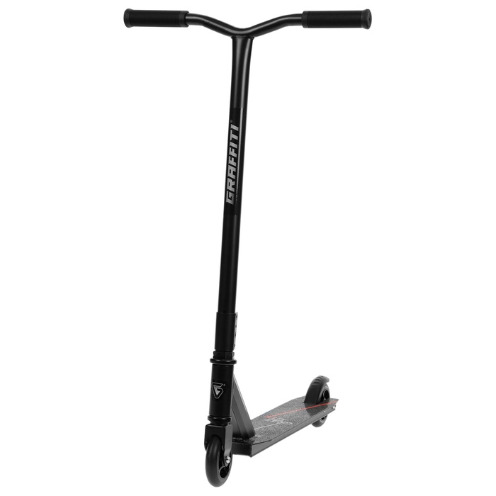 Самокат трюковой GRAFFITI Zigzag 23, колёса PU 100 мм, 85А, цвет чёрный Самокат трюковой GRAFFITI Zigzag 23, колёса PU 100 мм, 85А, цвет чёрный