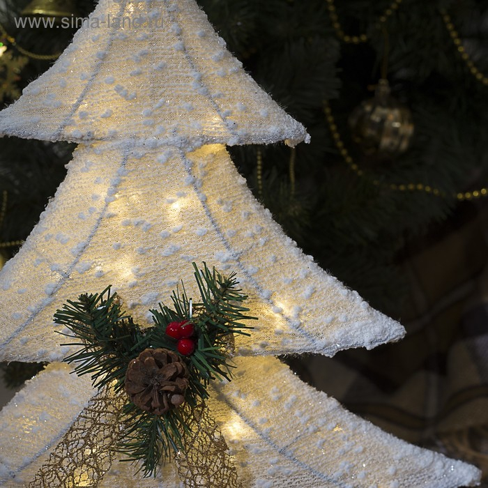 Светодиодная фигура «Ёлка» 40 × 50 × 10 см, металл, текстиль, 220 В, свечение тёплое белое Светодиодная фигура «Ёлка» 40 × 50 × 10 см, металл, текстиль, 220 В, свечение тёплое белое