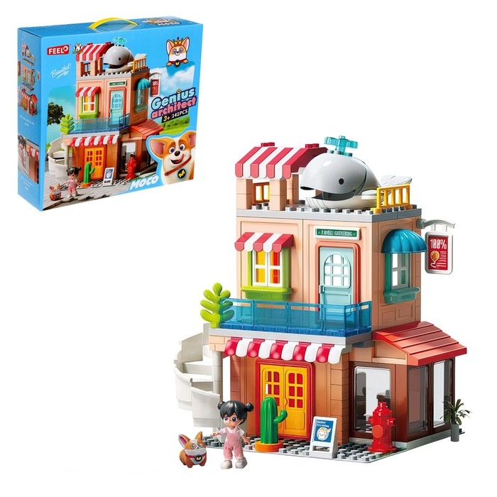 Конструктор Город &laquo;Магазин&raquo;, 141 деталь