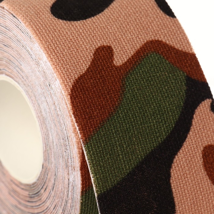Кинезио - тейп, 3,8 см &times; 5 м, цвет камуфляж