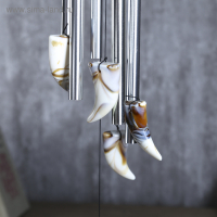 Музыка ветра металл, пластик "Мраморный клык" 5 трубок 60 см Музыка ветра металл, пластик "Мраморный клык" 5 трубок 60 см