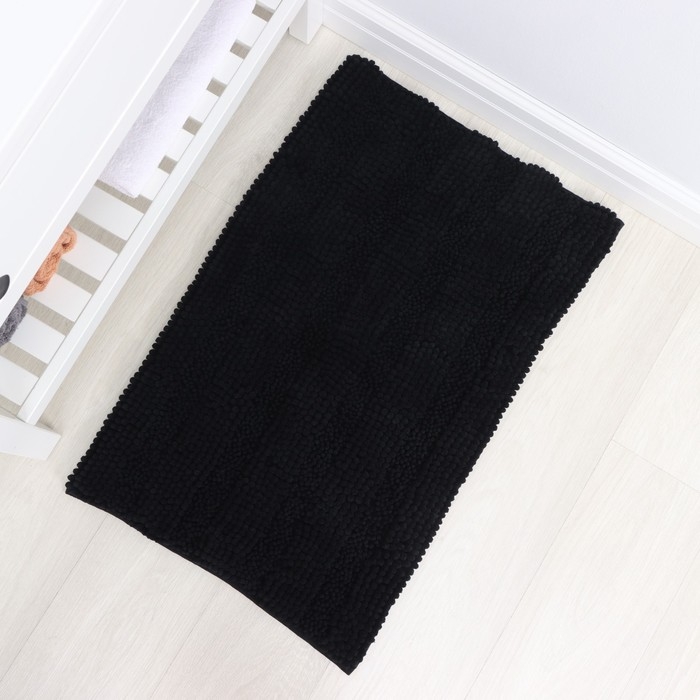 Коврик для дома LaDо́m, букли, плотность 1900 г, 50&times;80 см, цвет графитовый