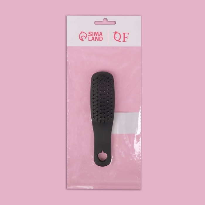 Расчёска - мини массажная, 3,5 &times; 13,2 см, цвет чёрный