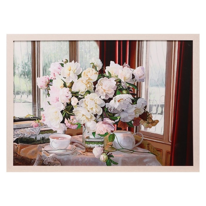Картина Картина "Букет на столе" 56*76 см, рама микс