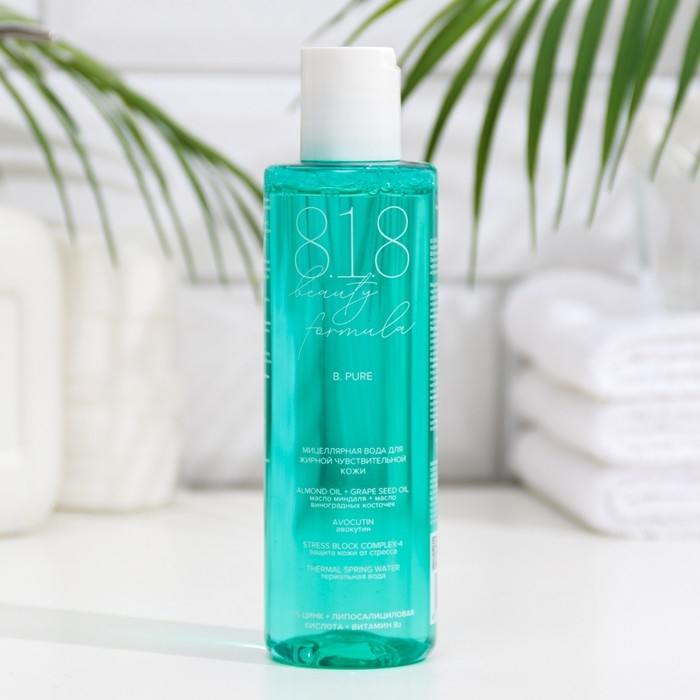 Мицеллярная вода для жирной чувствительной кожи 818 beauty formula estiqe, 200 мл Мицеллярная вода для жирной чувствительной кожи 818 beauty formula estiqe, 200 мл