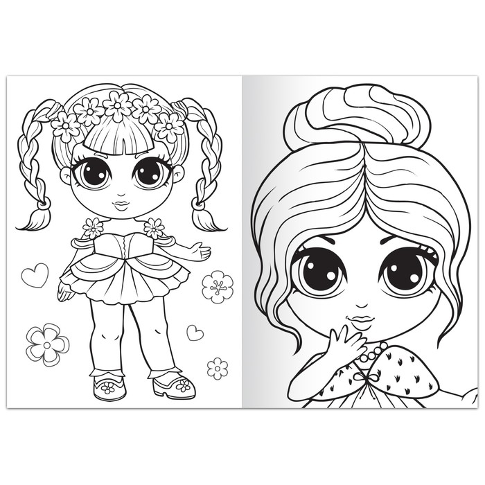 Раскраска &laquo;Стильные девчонки&raquo;, 68 стр., формат А4