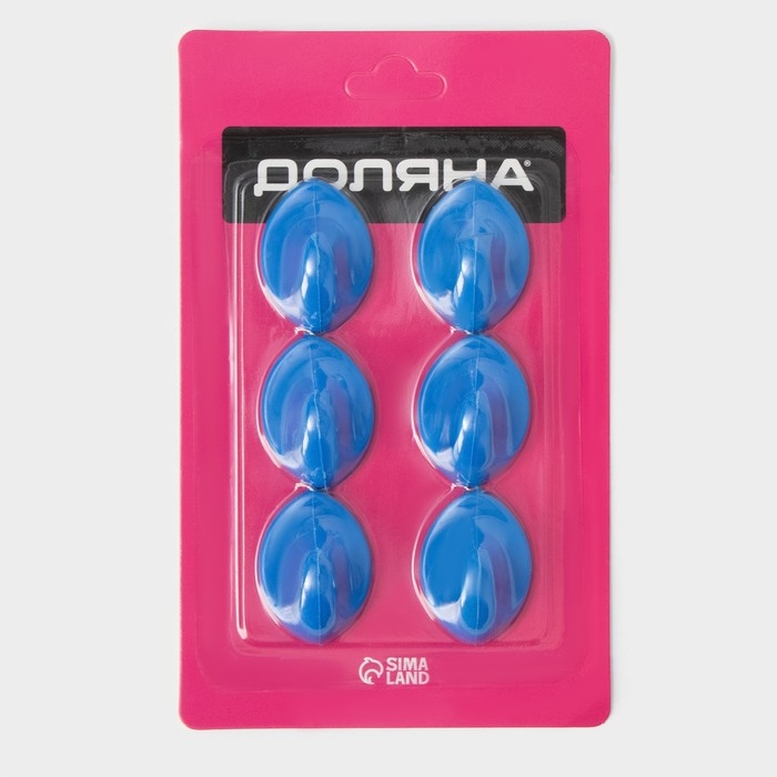 Крючки самоклеящиеся Доляна &laquo;Овал&raquo;, 6 шт, цвет МИКС