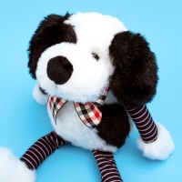 Мягкая игрушка &laquo;Собака&raquo;, 16 см, цвет чёрно-белый