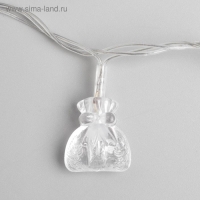 Гирлянда &laquo;Нить&raquo; 5 м с насадками &laquo;Подарки&raquo;, IP20, прозрачная нить, 20 LED, свечение мульти (RG/RB), мигание, 220 В