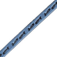 Ошейник кошачий со светоотражающим покрытием "Рыбки", 30 х 1 см,  голубой