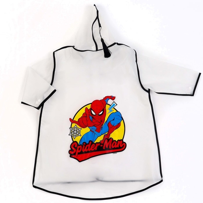 Дождевик детский, размер M, 100-110 см, Человек-паук