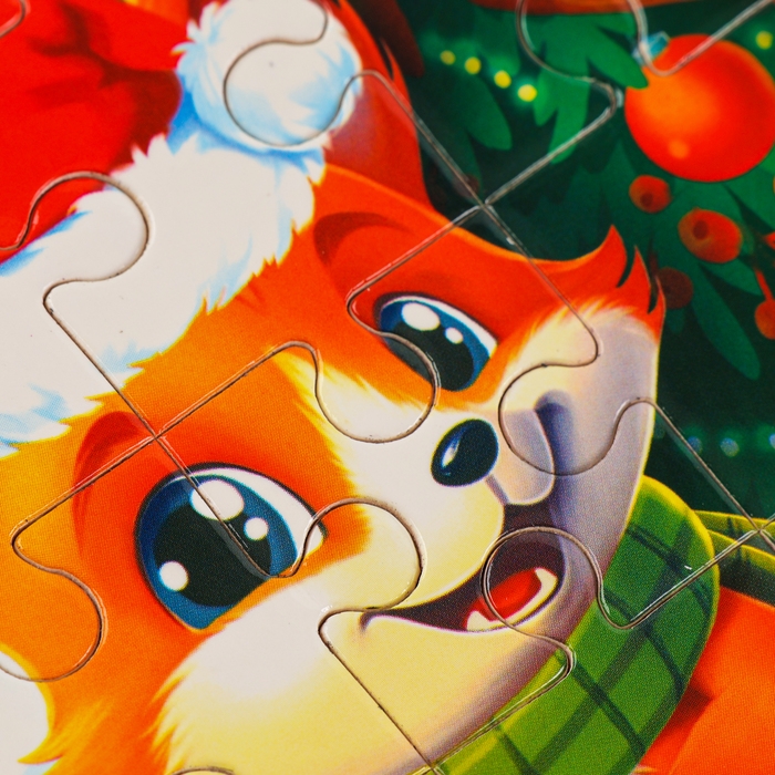 Пазл для детей магнитный деревянный &laquo;Новый год! Елка&raquo;, 21 х 15 см