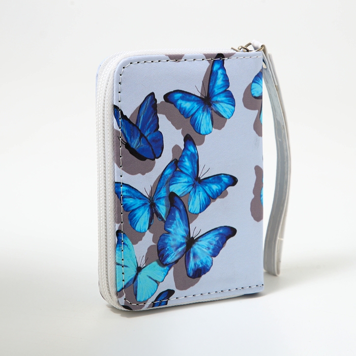 Кошелёк детский на молнии &laquo;Выбражулька&raquo;, цвет голубой