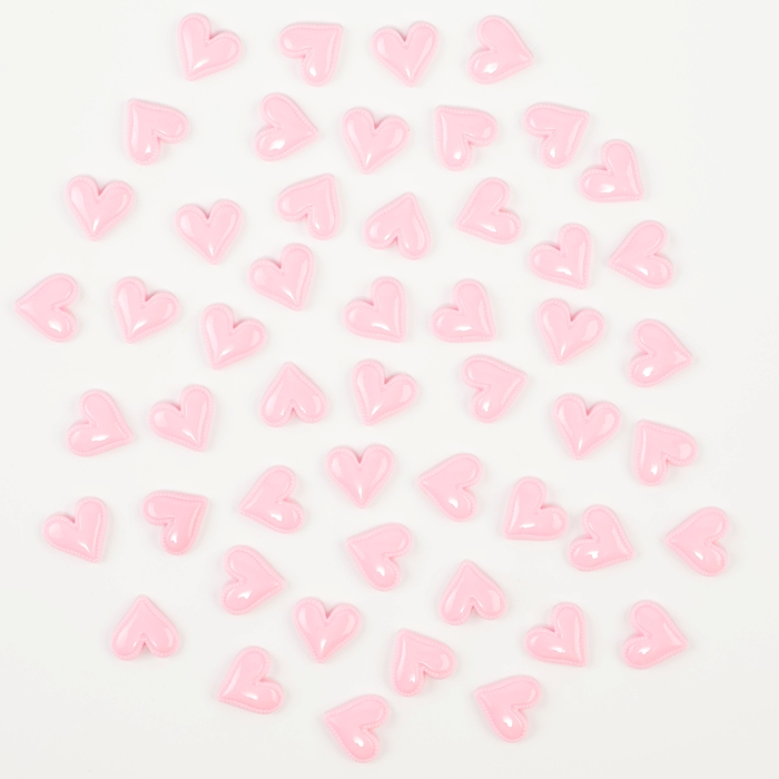 Кабошон «Сердце», набор 50 шт., размер 1 шт. — 1,5 × 1,5 × 0,2 см, цвет розовый Кабошон «Сердце», набор 50 шт., размер 1 шт. — 1,5 × 1,5 × 0,2 см, цвет розовый