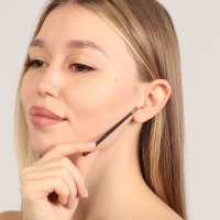 Набор для чистки ушей, 3 предмета, в пластиковом футляре, 10,5 &times; 3 &times; 1 см, цвет чёрный