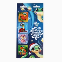 Новый год. Магнитные закладки &laquo;С Новым годом! Загадай желание&raquo;, на открытке, 4 шт