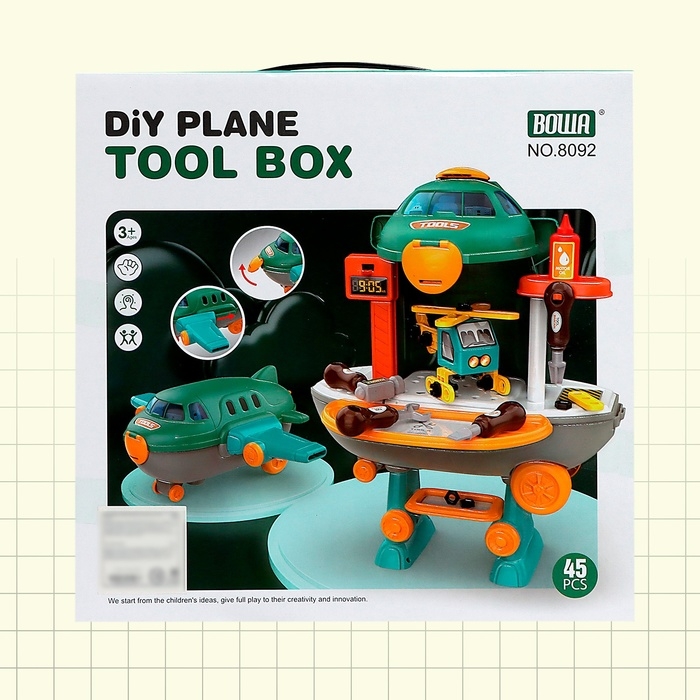 Игровой модуль 2 в 1 &laquo;Самолёт&raquo;, 45 элементов