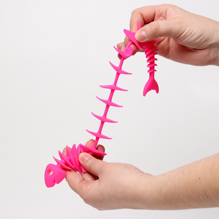 Антистресс сквиш мялка &laquo;Скелет рыбы&raquo; , в пакете