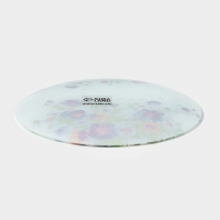 Тарелка пирожковая Доляна &laquo;Букет незабудок&raquo;, d=18 см, стекло, рисунок