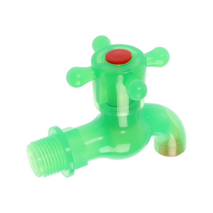 Кран водоразборный ZEIN, 1/2 Кран водоразборный ZEIN, 1/2", с крестовой ручкой, PP, зеленый