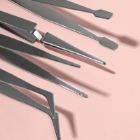 Набор пинцетов для рукоделия, 11.7/12.3/11.2/11.9, цвет серебристый