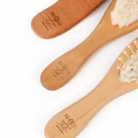 Набор деревянных расчесок детских с натуральной щетиной, 3 шт в коробке, M&B