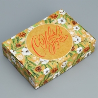 Коробка подарочная новогодняя складная «Новогодняя ботаника», 21 х 15 х 5 см Коробка подарочная новогодняя складная «Новогодняя ботаника», 21 х 15 х 5 см