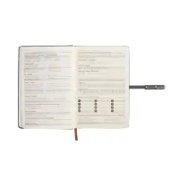 Ежедневник недатированный формат А5, с хлястиком, 112л, линия, пвх, Узор Серый