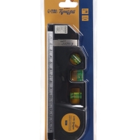 Уровень универсальный 4 в 1 ТУНДРА, лазерный, пузырьковый, рулетка 2.5 м, линейка 150 мм