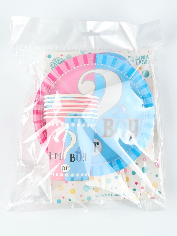 Набор одноразовой посуды &laquo;Гендер Пати&raquo;, 17 предметов