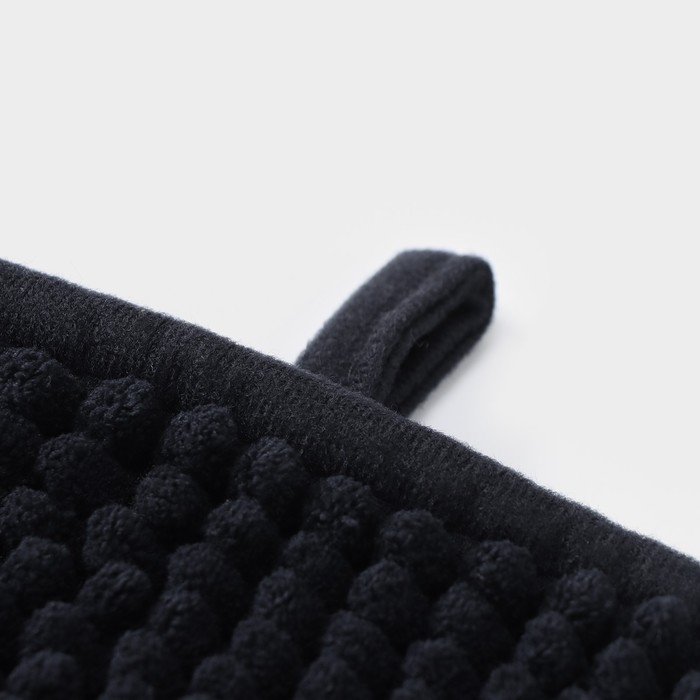 Коврик для дома LaDо́m, букли, плотность 1000 г, 50&times;80 см, цвет графитовый