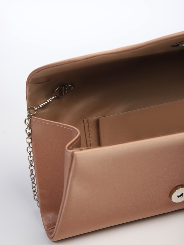 Сумка женская на магните, цвет бронзовый