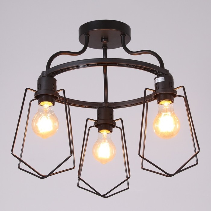 Люстра "Компакт" 3x40Вт E27 черный 45х45х42 см.