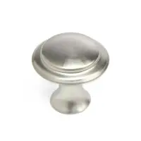 Ручка кнопка ТУНДРА, d=23 мм, цвет матовый никель