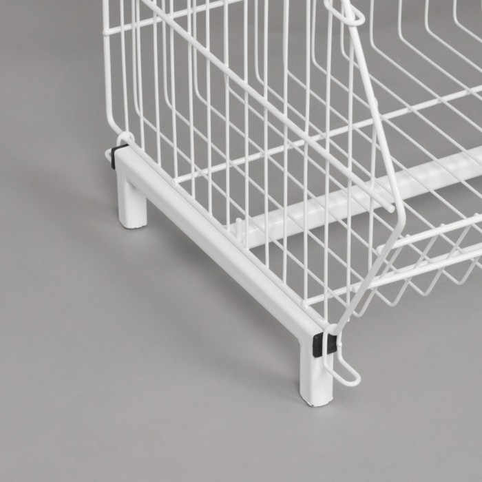 Горка-накопитель из четырёх корзин, 63&times;43&times;120, цвет белый