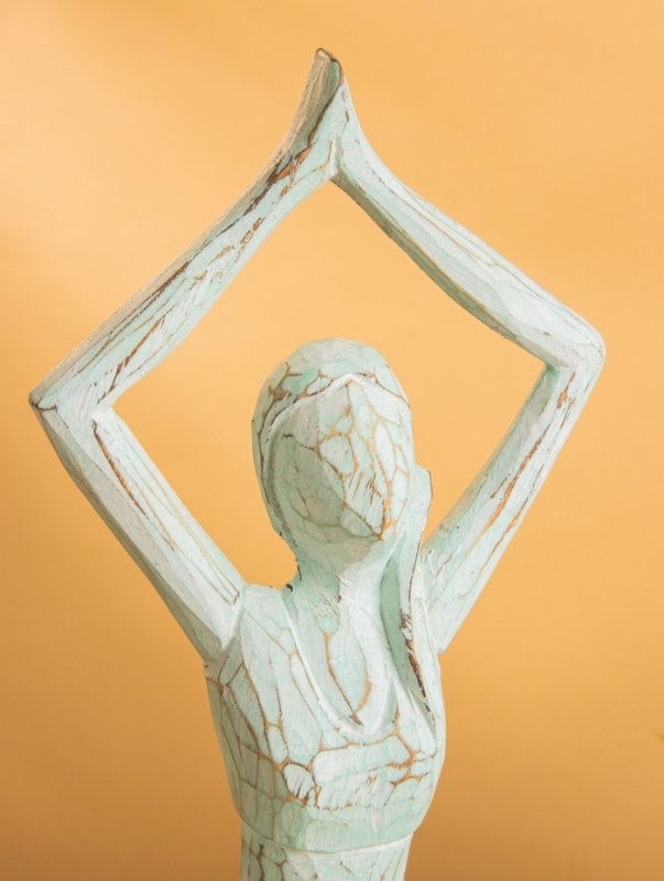 Сувенир "Медитация" дерево 22х10х35 см, цв. мятный