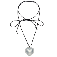 Портупея с кулоном &laquo;Сердечко&raquo; кожа, трансформер, цвет серебро, 150 см