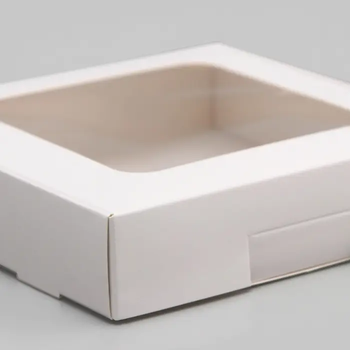 Коробка самосборная, белая, 13&times;13&times;3 см