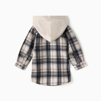 Рубашка детская фланелевая с капюшоном KAFTAN р. 32 (110-116 см), синий Рубашка детская фланелевая с капюшоном KAFTAN р. 32 (110-116 см), синий