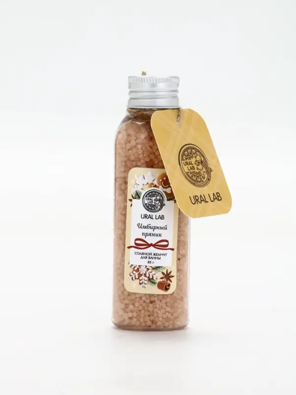Жемчуг для ванны во флаконе, 85 г, аромат имбирный пряник, URAL LAB