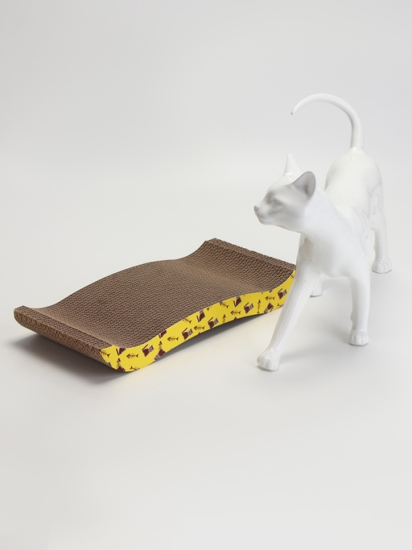 Когтеточка-лежанка Когтеточка-лежанка "Пижон" из гофрокартона с кошачьей мятой "ГТО", 44,5 х 21,5 х 5,5 см