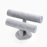 Подставка для часов, браслетов, двухуровневая, сердце, 26&times;11&times;18 см, d=5 см, цвет серый